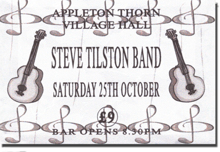 Steve Tilston Band - Appleton Thorn Village Hall, October 2003